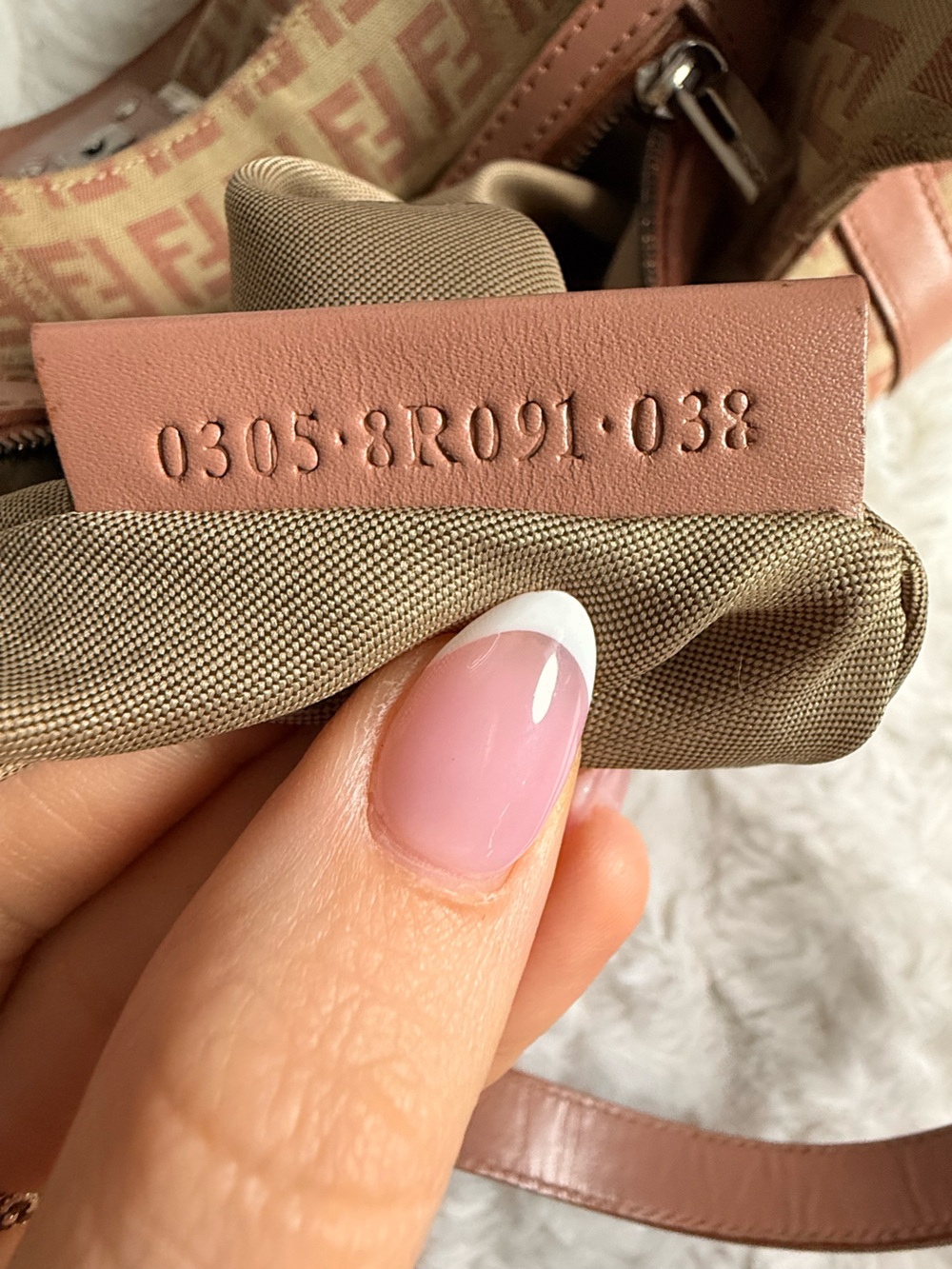 Fendi Blush Pink Zucchino Piccola Baguette Y2K - Picture 5 of 8